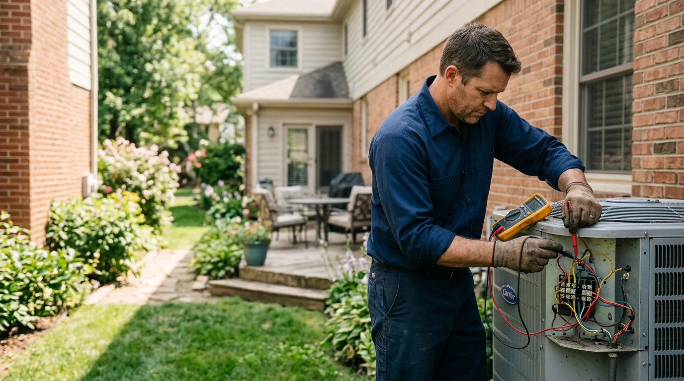 HVAC technician working near Orangeville, PA